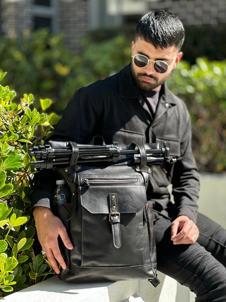 Handmade Unisex Full Grain Leather Backpack Waterproof Etsy