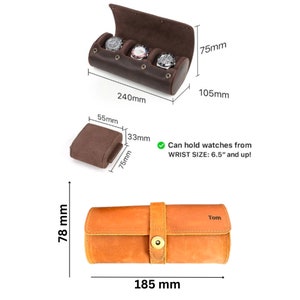 Personalized Leather Watch Case Engraved Watch Holder for Mom Unique Mother's Day Gift Elegant Watch Organizer Custom Watch Box imagem 8