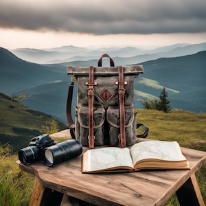 Waxed Canvas Backpack: Handcrafted for Hiking, Travel, Laptop, and Work