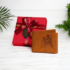 Personalized Leather Wallet, Leather Mens Wallet, Engraved Wallet for Men, Leather Wallet, Custom Brown Wallet, Personalized Gift for Him
