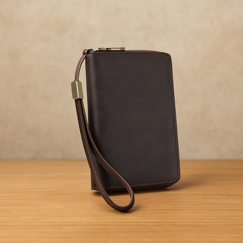 Personalized Full Grain Leather Passport Holder: Travel Wallet image 9
