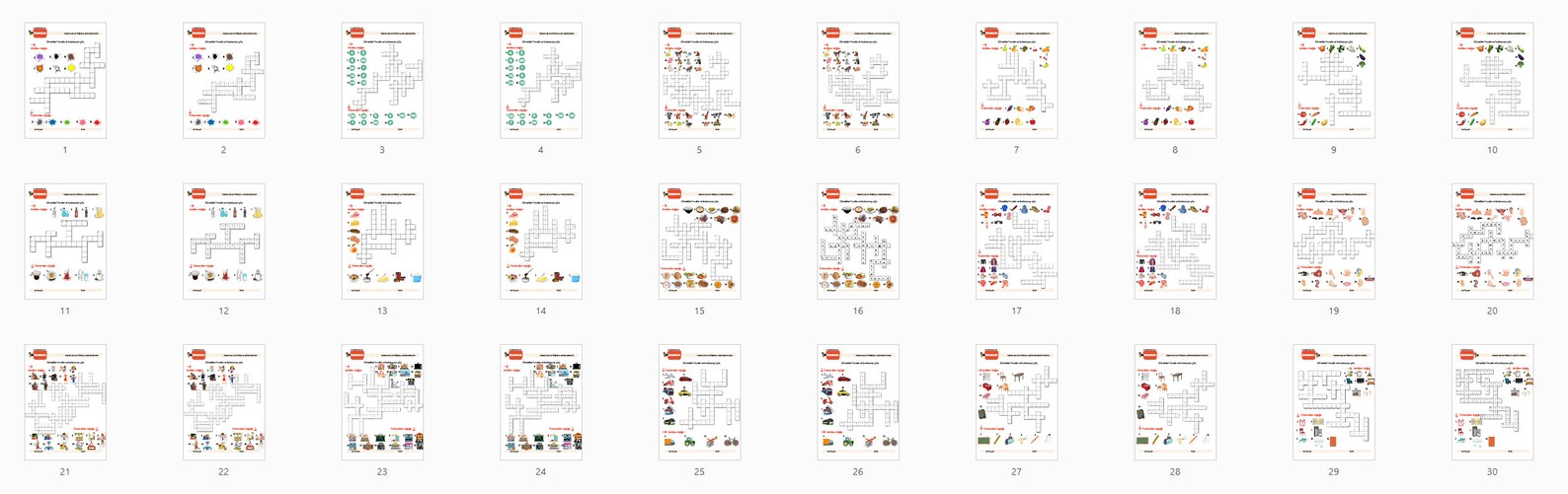 Turkish Vocabulary Crossword Puzzle Worksheetsa1 Etsy