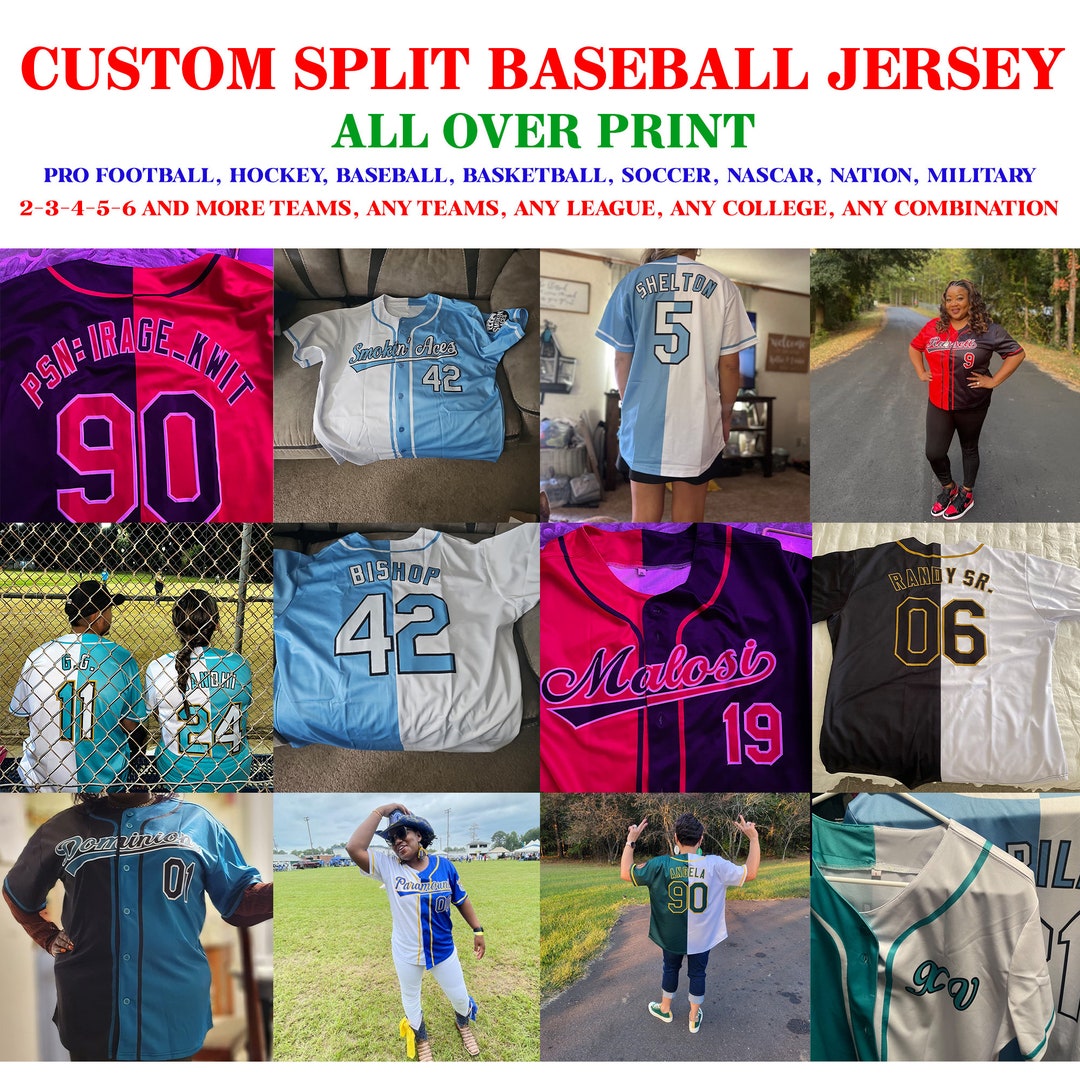 Custom split baseball jerseys clearance