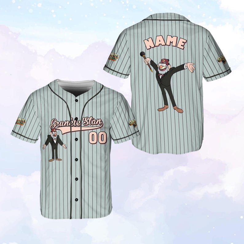 Custom Name Grunkle Stan Baseball Jersey, Disney Grunkle Stan
