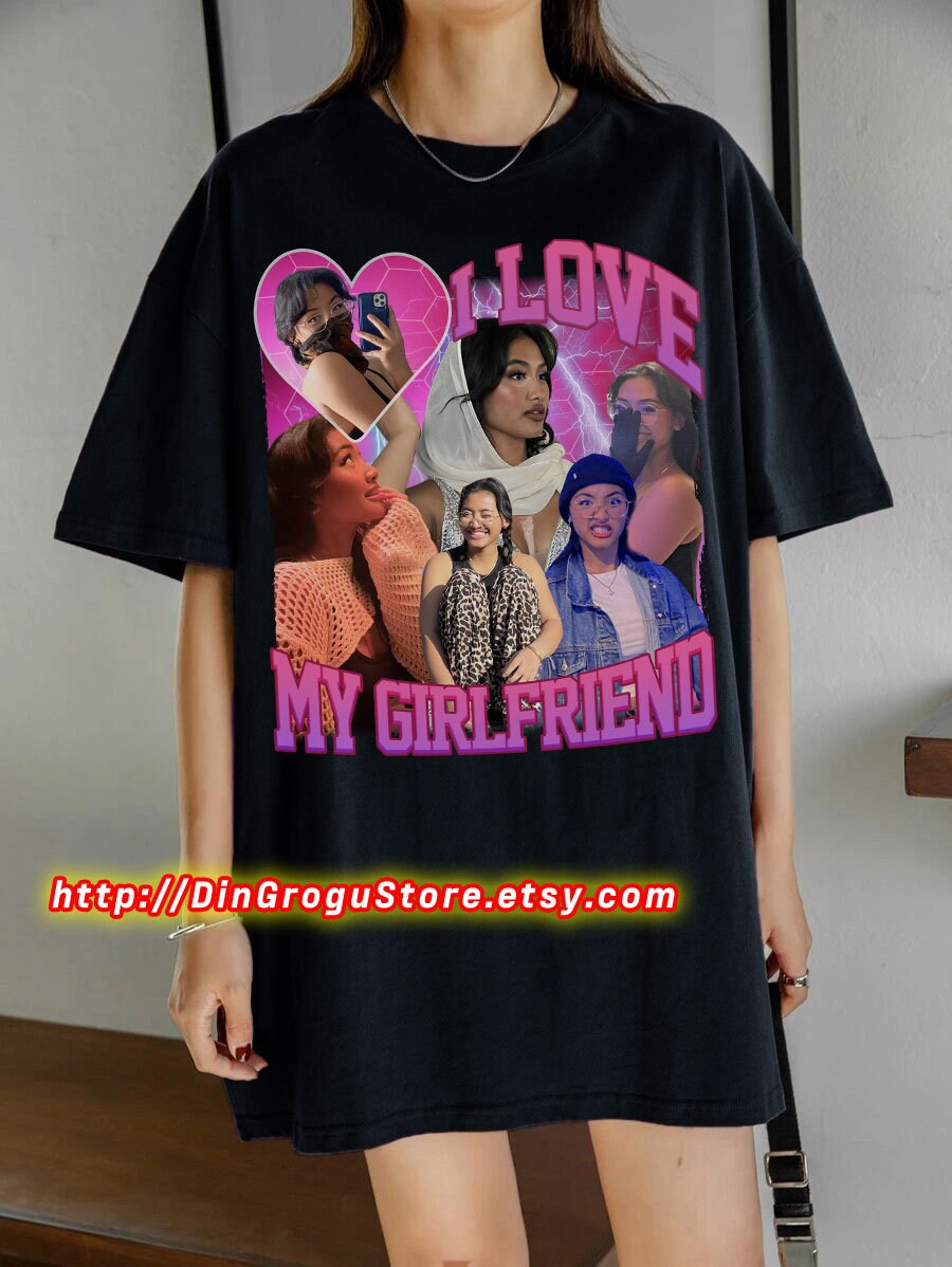 Personalized Photo T-Shirt for Girlfriend - Casual Graphic Tee for Couples, Anniversary Gift, Soft Fabric, Custom Design, Unisex