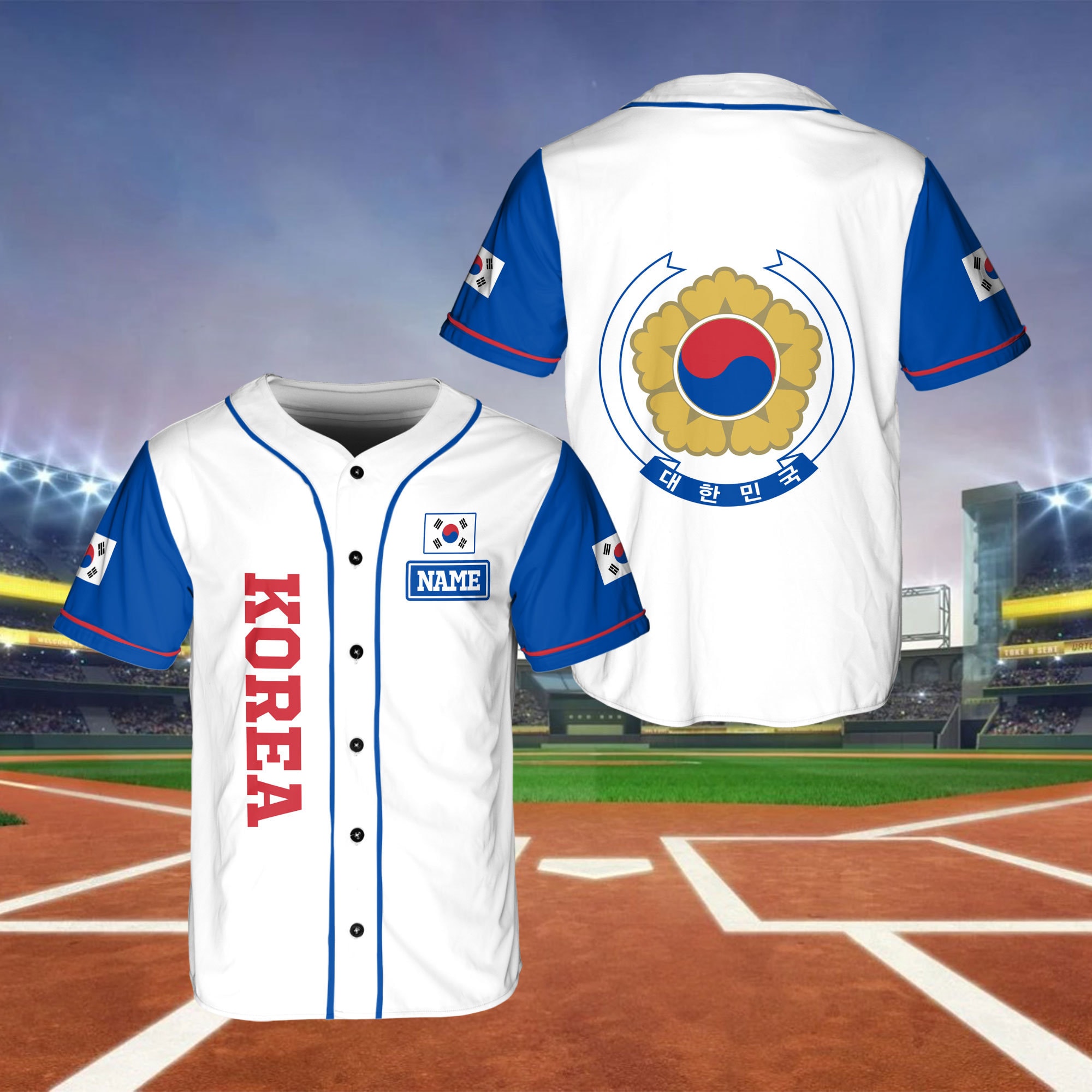 Personalized Korea Baseball Jersey Custom Korea Baseball Jersey Korea Baseball Shirt Custom Name Korea Jersey Gift for Men Etsy
