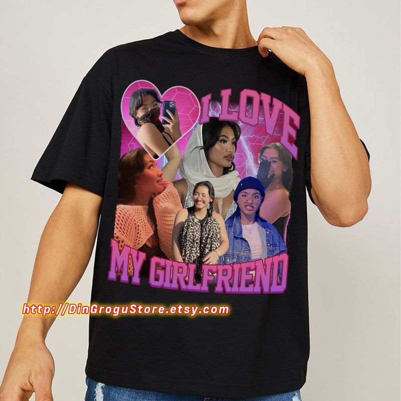 Personalized Photo T-Shirt for Girlfriend - Casual Graphic Tee for Couples, Anniversary Gift, Soft Fabric, Custom Design, Unisex