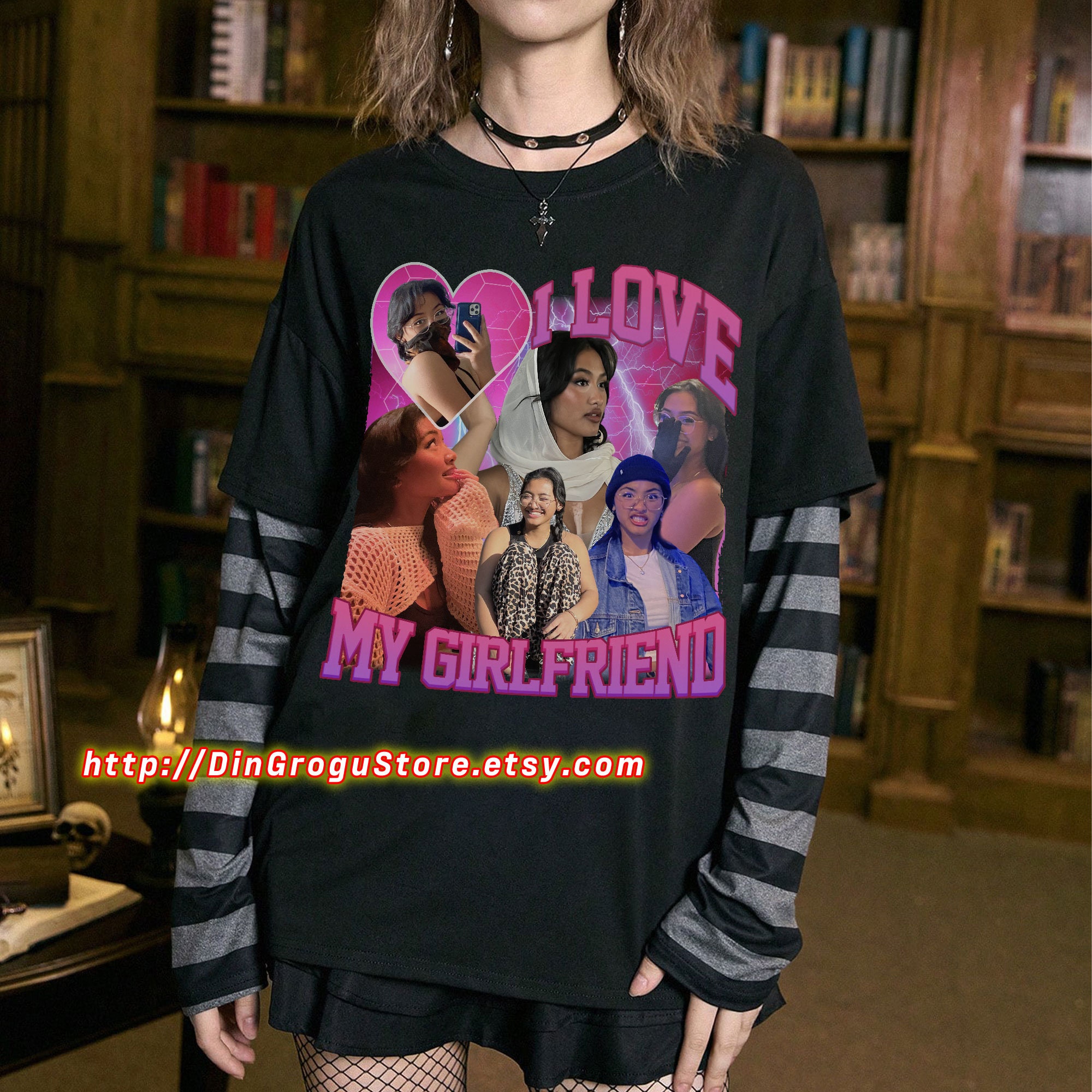Personalized Photo T-Shirt for Girlfriend - Casual Graphic Tee for Couples, Anniversary Gift, Soft Fabric, Custom Design, Unisex