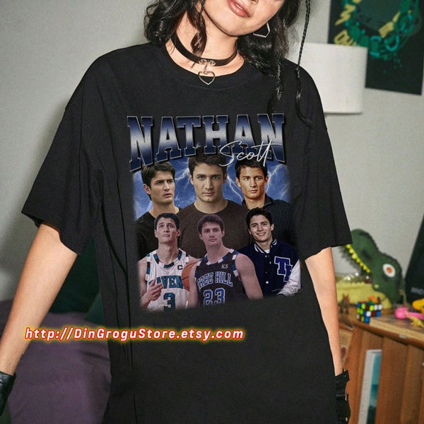 Nathan Scott Shirt, Nathan Scott Retro Sweatshirt, Nathan Scott Hoodie, Nathan Scott 90s Vintage Graphic Tees, Nathan Scott Fan Tee