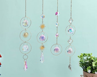 Prism Suncatcher, Hanging Crystal Prism, Rainbow Maker, Crystal Sun Catcher, Crystal Window Hanging, Boho Décor, Housewarming Décor