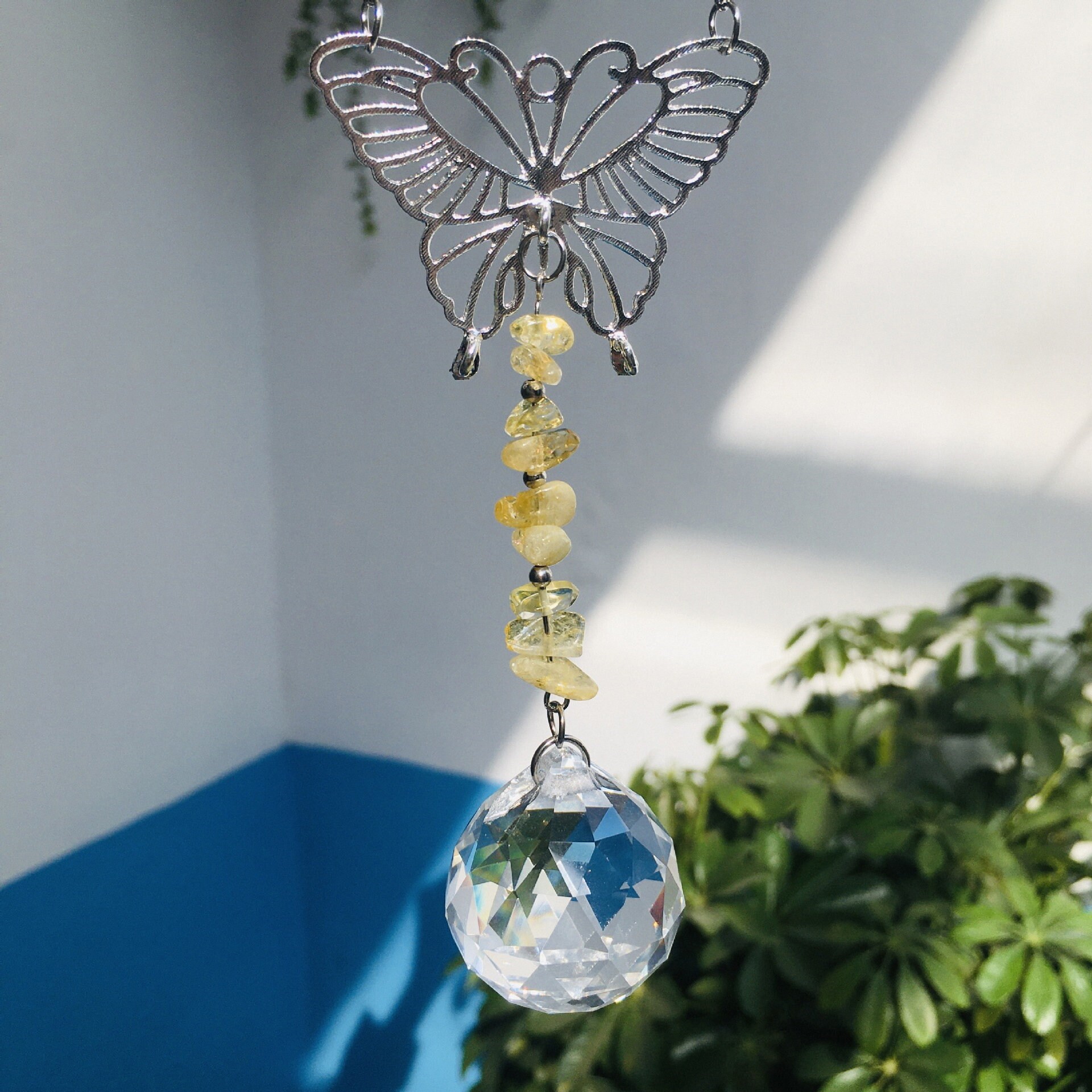 Tree of Life Suncatcher Handwoven Suncatcher Gem Gravel Wind Etsy