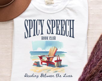 Comfort Colors Bookish Speech Therapy Shirt, Spicy Speech, SLP Shirt, Cute Goose Shirt, Funny SLP Tee, Language Pathologist Gift