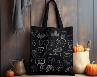 Speech Therapy Custom Tote Bag Mentor Gift AAC Teacher Tote Bag SLP Tote Bag speech language gift language therapist gift slp