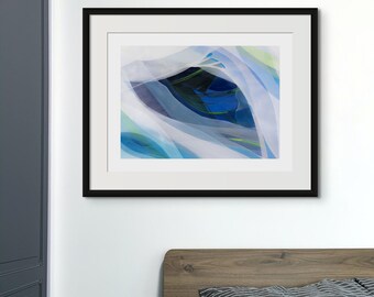 Drop in blue - Giclee print, Abstract Fine Art, From Original Artwork, Mixed Media, Acrylic, Calming Wall Art, Limited edition