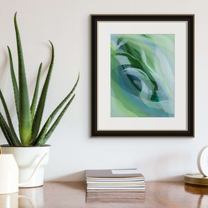 Green Romance - Canvas, Abstract Fine Art, Original Artwork, Mixed Media, Acrylic, Calming Wall Art, Unique
