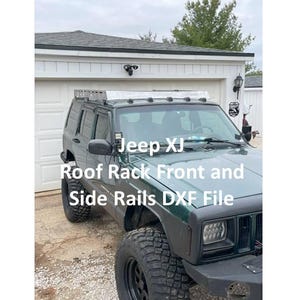 Descarga digital de portaequipajes laterales y frontal para Jeep XJ (dxf), accesorios todoterreno MOPAR 4x4, portaequipajes para Jeep Wrangler 1997-2001, archivos CNC