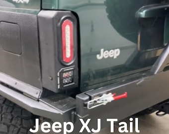 Descarga digital de cajas de luces traseras para Jeep XJ (archivo dxf), accesorios MOPAR Off Road 4x4, planos de luces traseras para Jeep Wrangler 1997-2001, archivos CNC.
