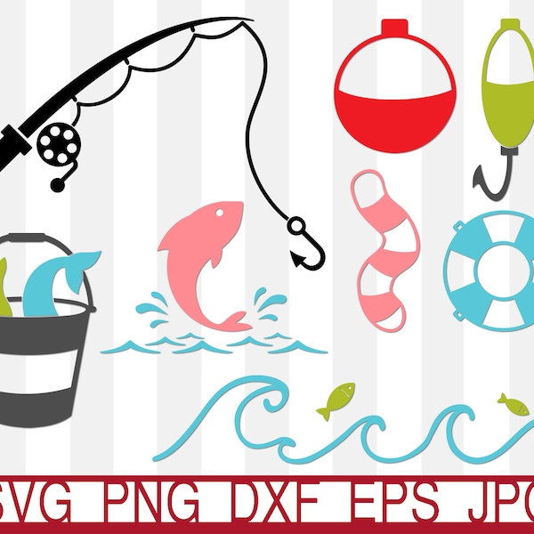 Fishing Svg, Kid Fishing Svg, Fish Svg, Fishing Pole Svg, Hook Svg, Bobber Svg, Fishing Gear Svg, Fishing Clipart, Boy Fishing Shirt Svg