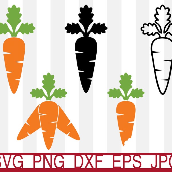 Carrot Svg, Easter Carrot Svg, Carrot shape Svg, Bunny Carrot, Cute Carrot, Carrot Clipart, Happy Easter Clipart, Carrot Silhouette