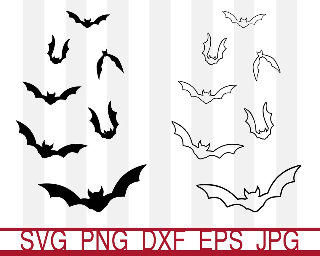 Halloween Bat Svg, Flying Bats Svg, Bats Svg, Spooky Bats, Group of