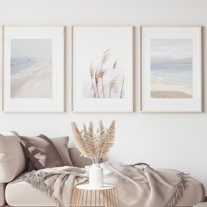 Set of 3 Prints, Neutral Wall Art Printable, Minimalist Wall Art, Beach Print, Boho Wall Art, Nature prints, 3 Picture Wall Art, Boho Decor