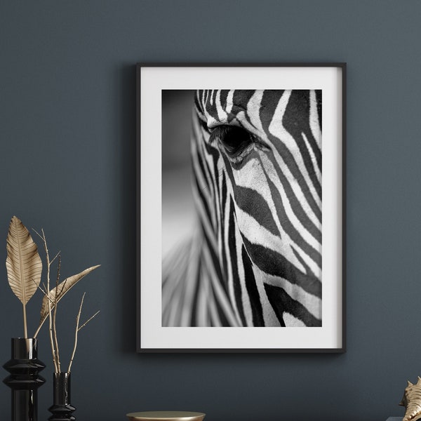 Zebra Print, Black and White, Zebra Poster, Digital Download, Animal Wall Art, Zebra Art, Animal Print, Nordic Art, Zebra Wall Art Printable