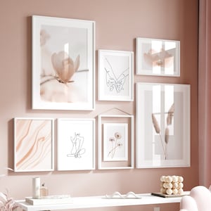 Blush pink wall art