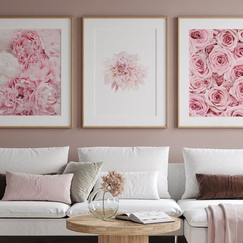 Pink Gallery Wall Set Digital Download Pink Wall Art Set - Etsy