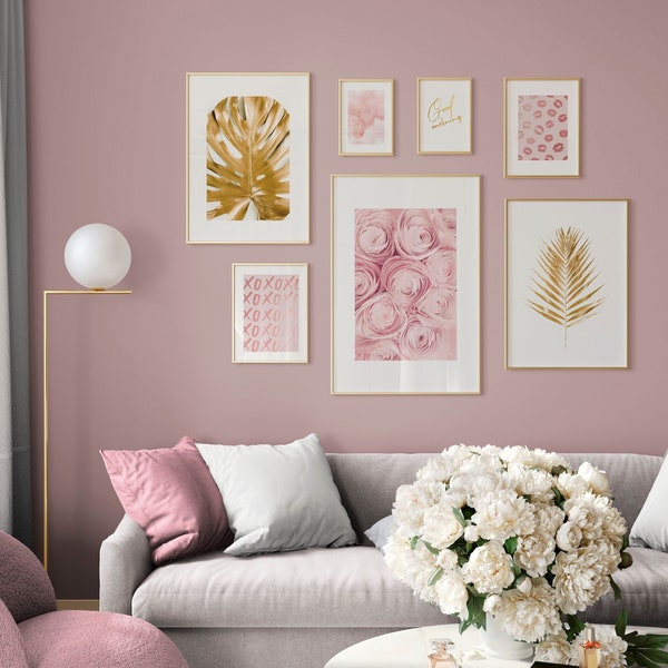 Blush Pink Wall Art Etsy