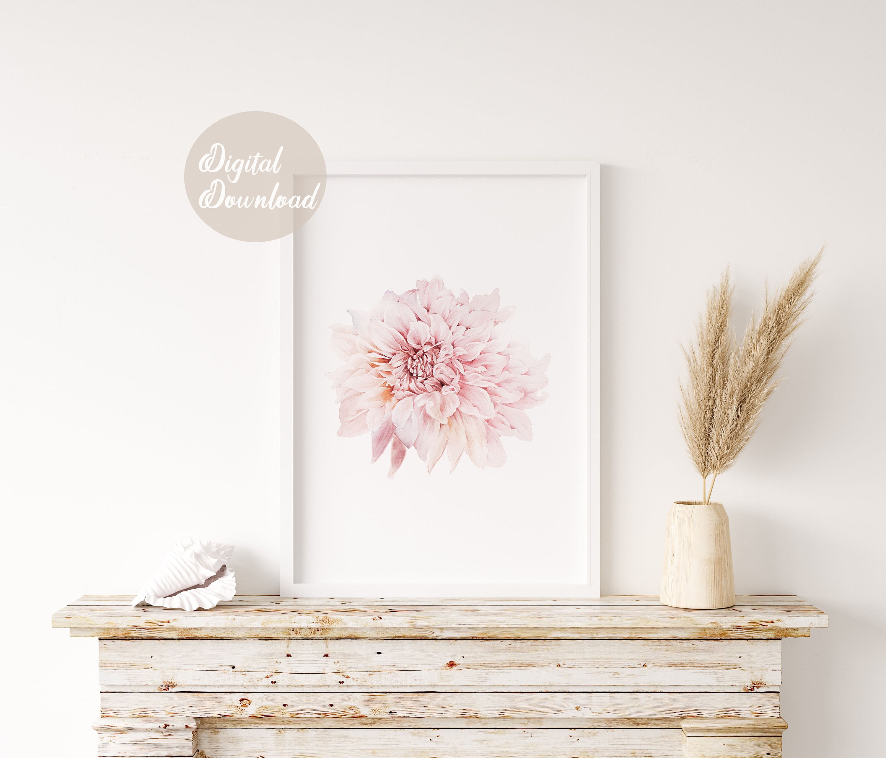 Pink and Black Wall Art Printable Gallery Wall Set Pale Pink Etsy