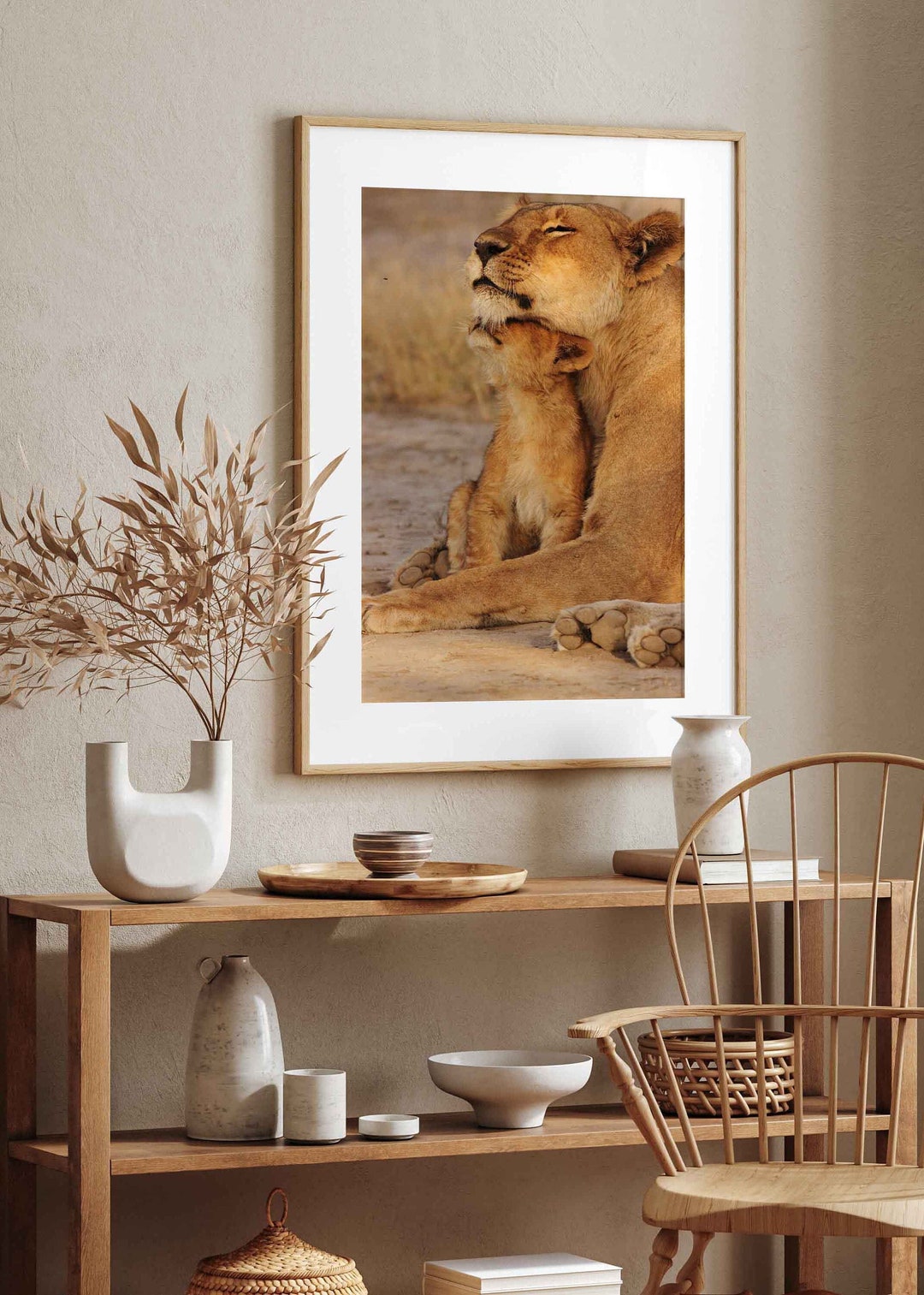 Lion Wall Art, Lion Family Poster, Lion Printable, Lion Print, Digital