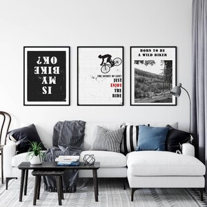Bicycle Art, Digital Prints, Peloton Wall Art, Bike Print, Cycling Gifts, Bike art, Cycling Art, Mountain Bike Art, Bicycle Art Work