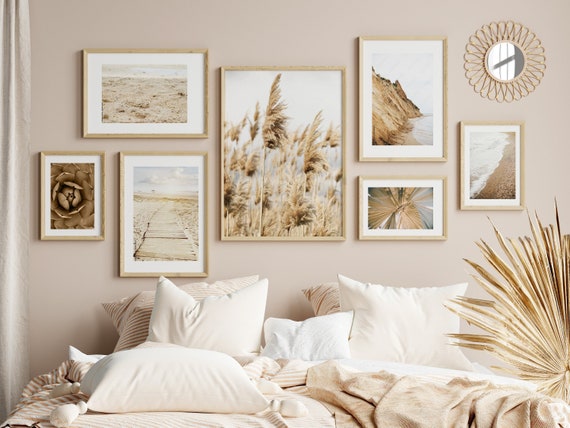 Boho Wall Decor Set, Neutral Wall Art, Earth Tone Decor, Nature