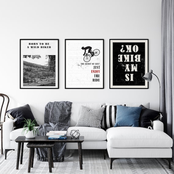 Mountain bike art, Cycling Posters Set, Mountain bike print, Bike Print, Cycling wall art, Gift for biker, Cycling Gifts, Bike art