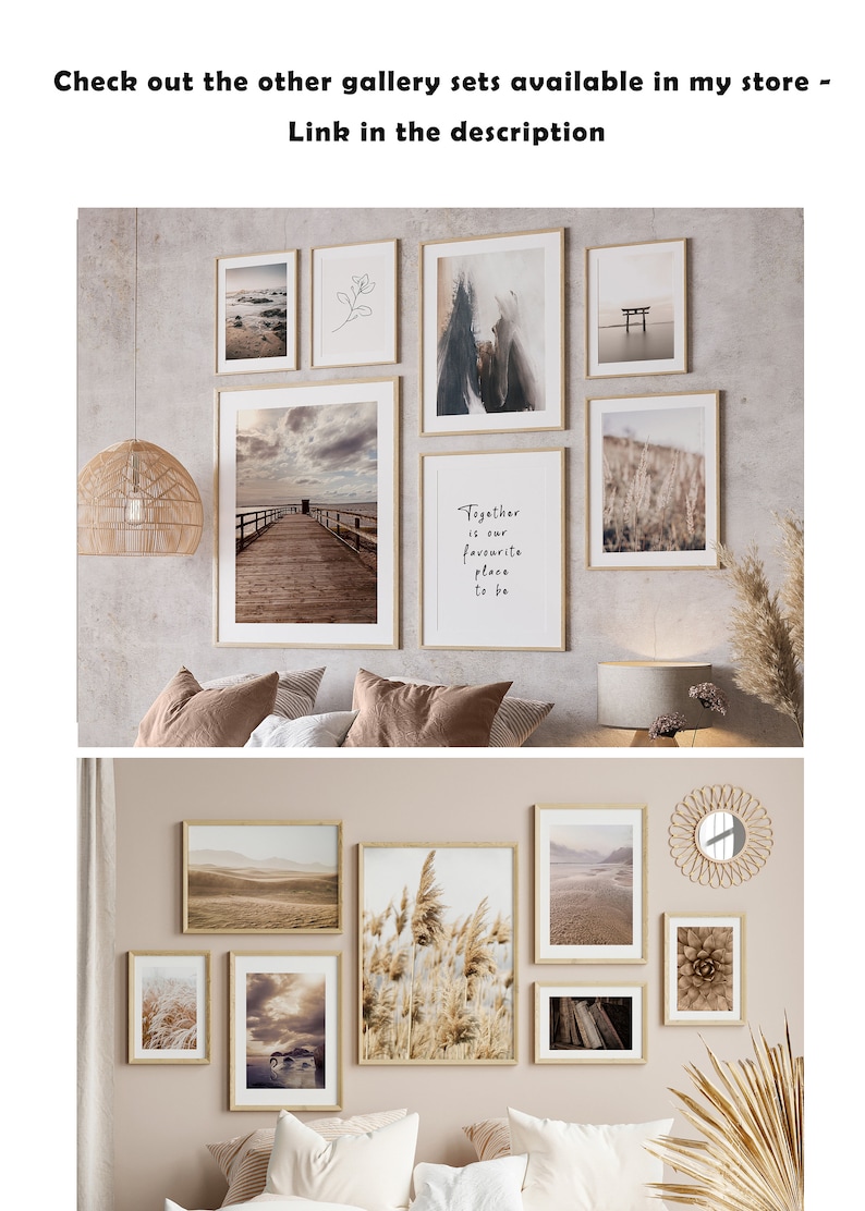 Boho Wall Decor Set Neutral Wall Art Earth Tone Decor - Etsy