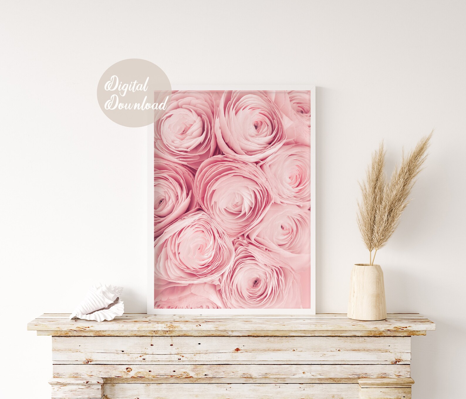 Pink and Black Wall Art Printable Gallery Wall Set Pale Pink Etsy