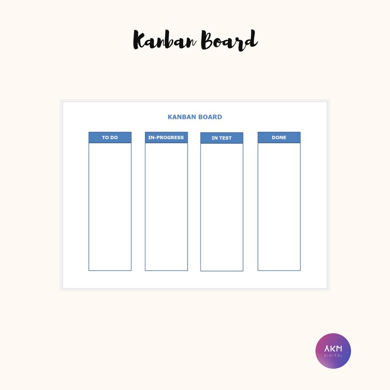 Printable Scrum &amp; Kanban Boards - Printable Boards - Etsy