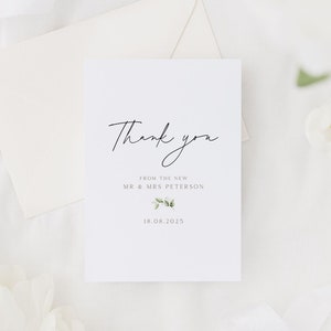 Wedding Thank You Cards | Minimal Personalised Wedding Guest Thank You Cards With Envelopes | Thank You For Being A Part Of Our Special Day