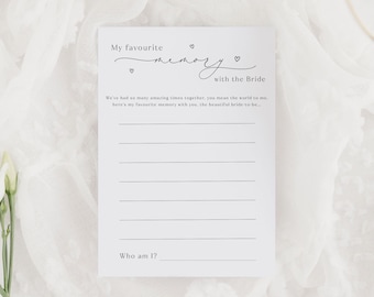 Hen Party Game | Favourite Memory with Bride Hen Do Game | Funny Hen Party Ideas | Hen Party Accessories | Hen Party Decor