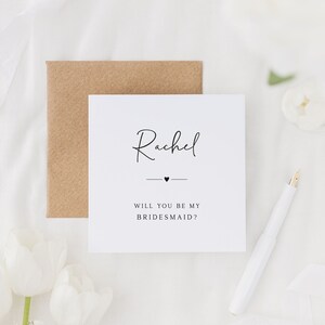 Bridesmaid Proposal | Will You Be My Bridesmaid Minimal Card Keepsake | Personalised Maid Of Honour Proposal | Flower Girl Proposal