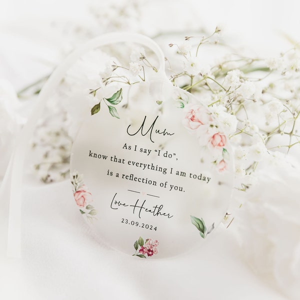 Mother of the Bride Gift | Mum Wedding Gift From Daughter | On My Wedding Day | Mother of the Bride Wedding Keepsake Gift