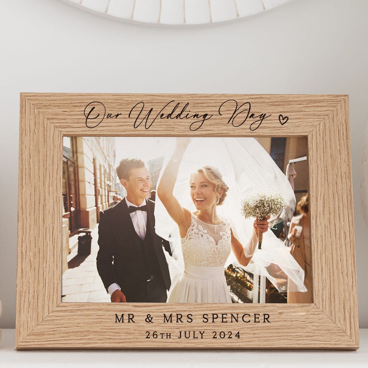 Wedding Gift | Mr & Mrs Wedding Photo Frame | Our Wedding Day Keepsake Frame | Personalised Wedding Gift | Newly Married Couple Gift - Etsy