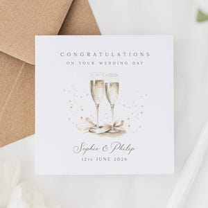Wedding Card | On Your Wedding Day Congratulations Card | Mr & Mrs Keepsake Gift Card | Personalised Wedding Date Card | Just Married