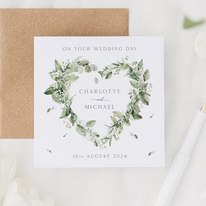 Wedding Card | On Your Wedding Day Congratulations Card | Mr & Mrs Keepsake Gift Card | Personalised Wedding Date Card | Just Married