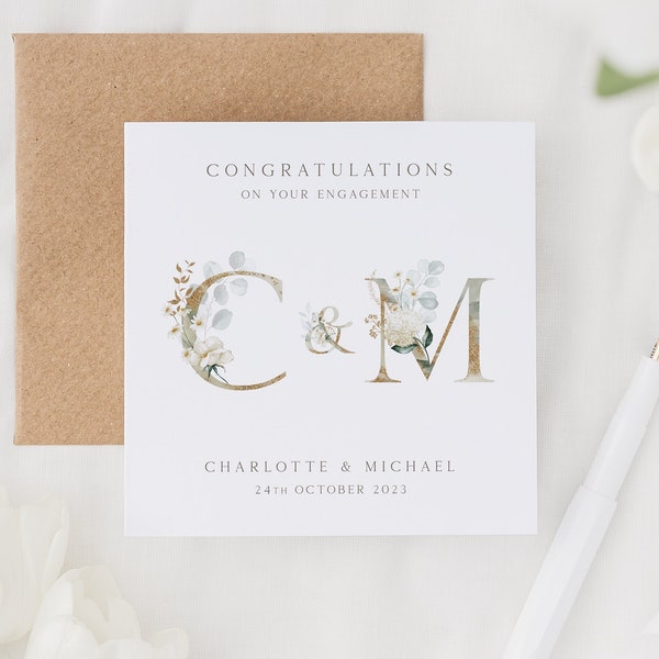 Engagement Card | Congratulations On Your Engagement Card | Engagement Gift Card | Personalised Engaged Card For Couple | Newly Engaged Card