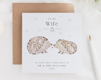 First Christmas As My Wife Christmas Card | First Christmas Married as Mr & Mrs Card | 1st Xmas as my Wife | Mr and Mrs Christmas Gift Card