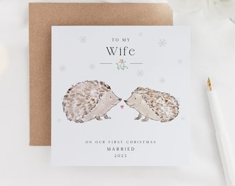 First Christmas As My Wife Christmas Card | First Christmas Married as Mr & Mrs Card | 1st Xmas as my Wife | Mr and Mrs Christmas Gift Card