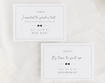 Best Man Proposal | Will You Be My Groomsman Card Keepsake | Page Boy Proposal