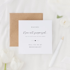 Bridesmaid Proposal | Will You Be My Bridesmaid Funny Card Keepsake | Personalised Maid Of Honour Proposal | Matron | Flower Girl Proposal