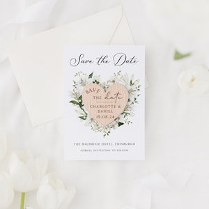 Save The Date Cards with Wooden Magnets Botanical Floral Save The Dates with Envelopes Modern Elegant Save The Dates image 6
